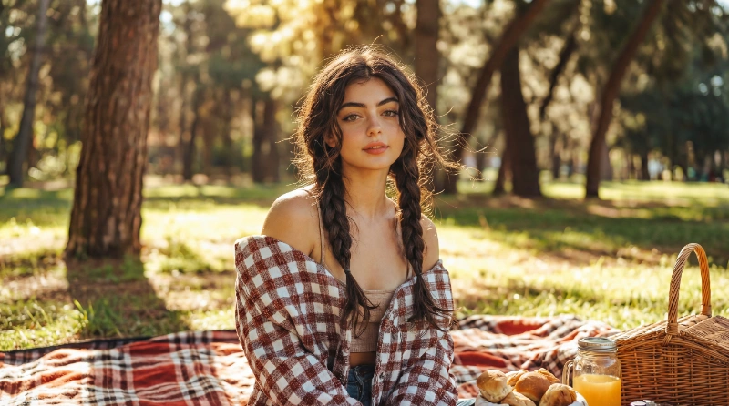 AI Hairstyle Changer Sample: Two Braids after