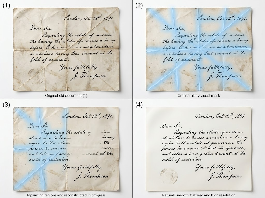 How AI Editing Removes Paper Creases: The Technology Behind It