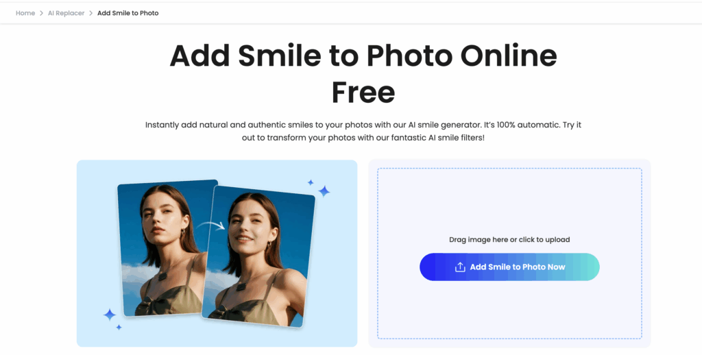 Fotor AI Smile Filter - Best AI Smile Filter for Fast Social Media Enhancements