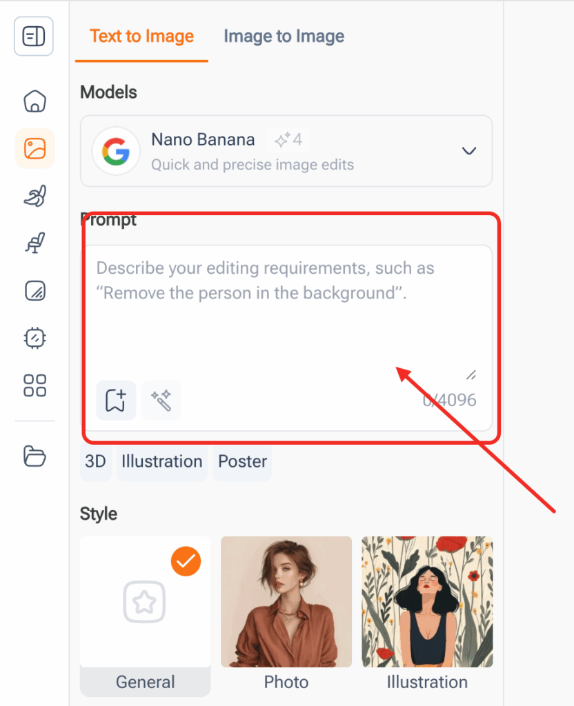 Image Editor Online's AI Image Generator