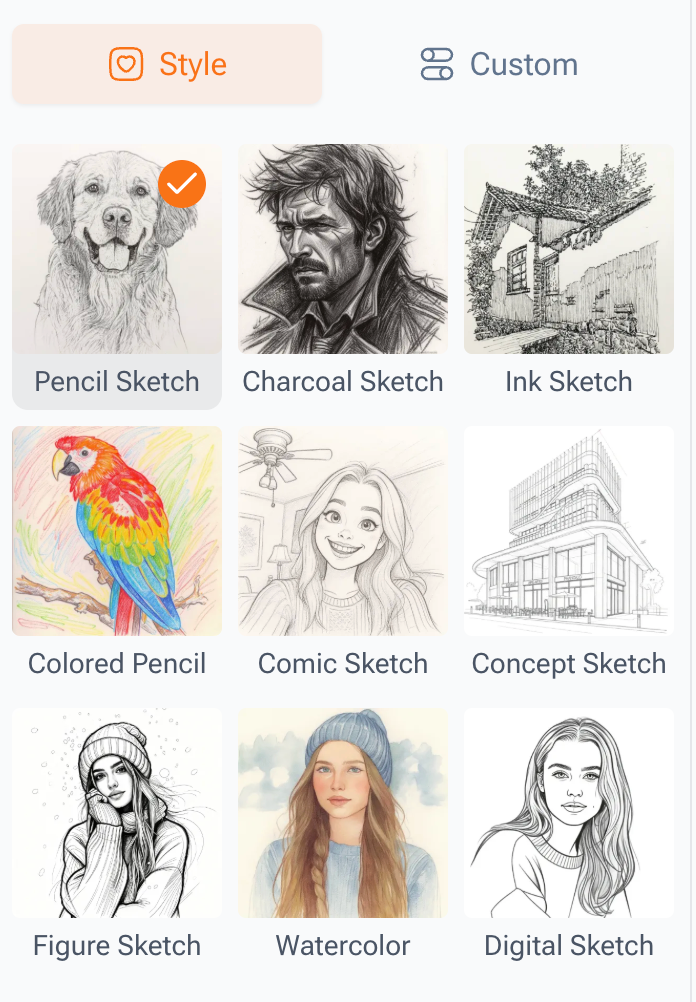 Step 2 – Apply the Sketch Effect