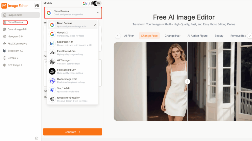 A screenshot shows the position of the model.