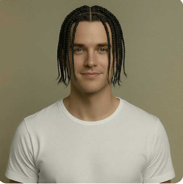 Short box braids are a strong choice for men who want a distinctive and expressive style.
