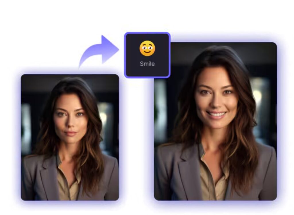 a girl use ai smile filter