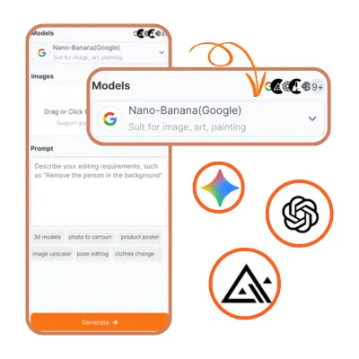 AI Image Editor: Step 1: Choose an AI Model